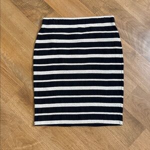 Max Edition Vertical Striped Knit Pencil Skirt